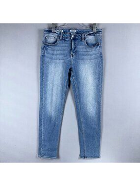 Vigoss Jeans Size 31 Thompson Tomboy Womens Blue Light Wash Cropped Skinny
